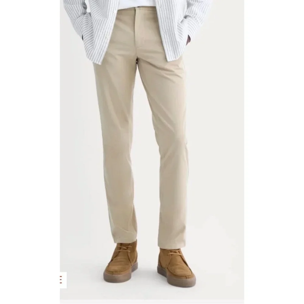 Everlane Khaki Men's Performance Cotton Uniform Slim‎ Fit Chino Pants 36x32